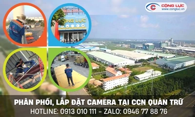 Lắp đặt camera quan sát tại cụm công nghiệp Quán Trữ Hải Phòng